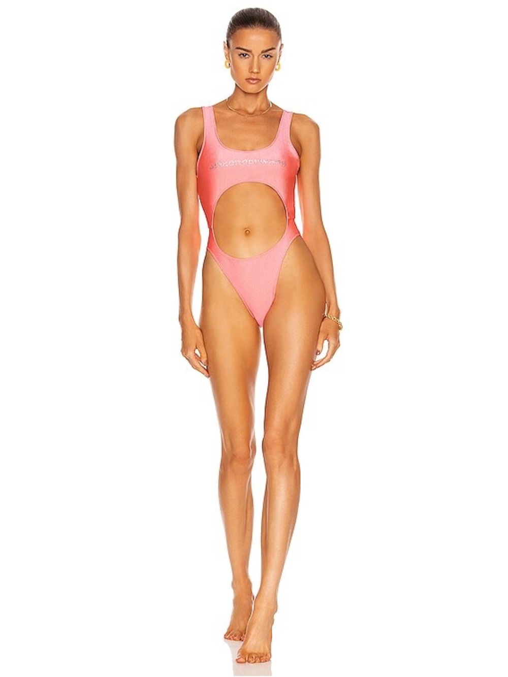 Alexander Wang Pink Cutout One-Piece Swimsuit NWT